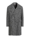 Bottega Martinese Man Coat Black Size 44 Wool, Polyamide, Acrylic, Polyester