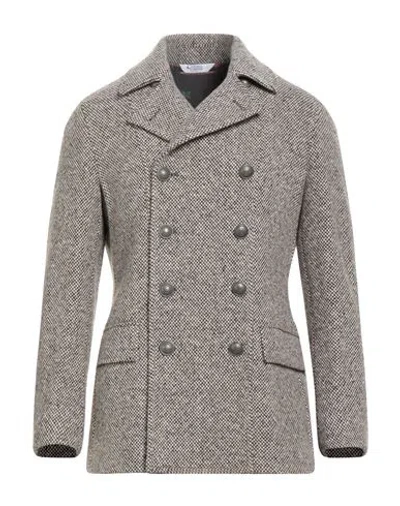 Bottega Martinese Man Coat Brown Size 38 Virgin Wool, Polyamide