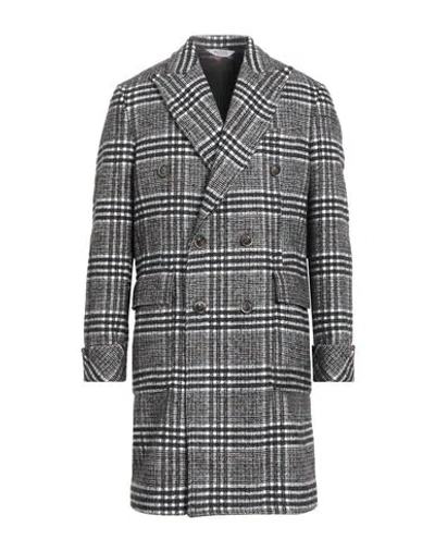Bottega Martinese Man Coat Dark Brown Size 44 Cotton, Virgin Wool, Polyamide