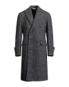 Bottega Martinese Man Coat Midnight Blue Size 44 Wool, Polyamide, Acrylic, Polyester In Blue