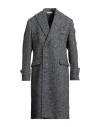 Bottega Martinese Man Coat Midnight Blue Size 44 Wool, Polyamide, Acrylic, Polyester In Blue