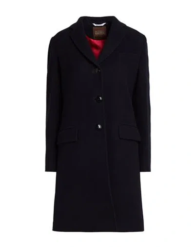 Bottega Martinese Woman Coat Midnight Blue Size 8 Wool, Polyester