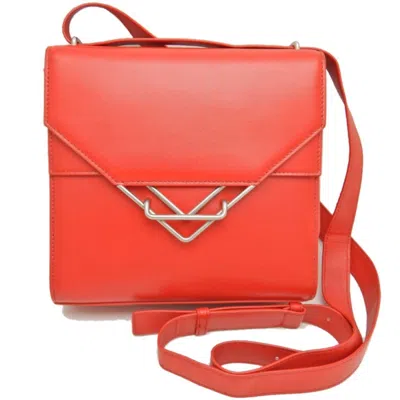 Bottega Veneta -- Red Leather Shoulder Bag ()