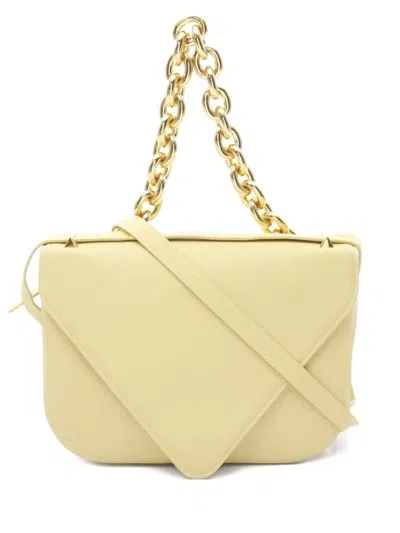 Pre-owned Bottega Veneta 00s Mount Chain-strap Shoulder Bag In Yellow