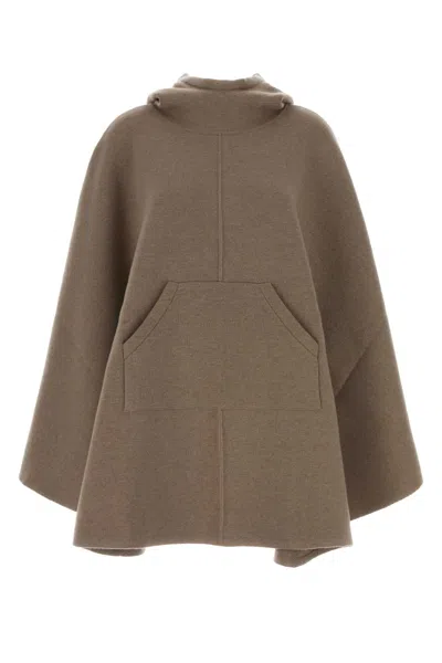 Bottega Veneta 100% Cashmere Cape For Women In Beige O Tan