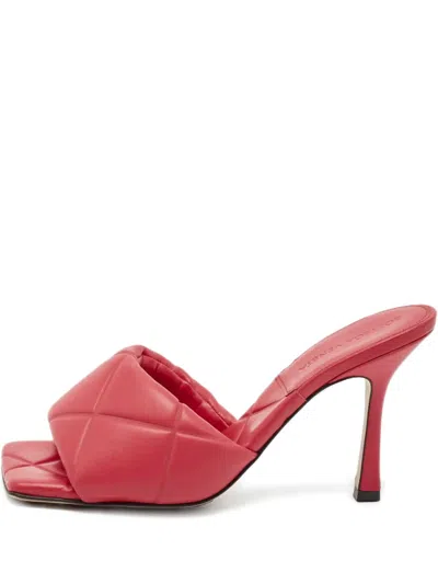 Pre-owned Bottega Veneta 100mm Quilted Leather Sandals