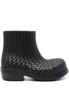 Bottega Veneta Women Fireman Gomma Tutto Intrecciato Stivaletto Pioggia