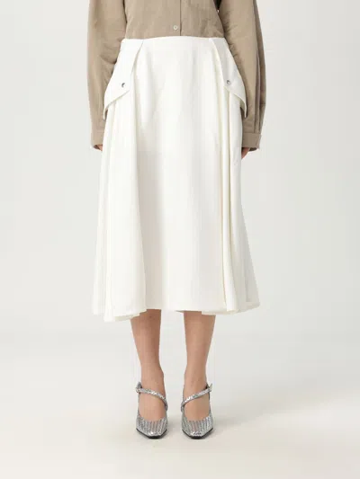 BOTTEGA VENETA SKIRT BOTTEGA VENETA WOMAN COLOR WHITE,H01098001