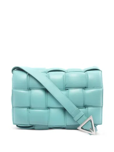 Pre-owned Bottega Veneta 10s Intrecciato Shoulder Bag In Blue