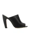 Bottega Veneta Elegantly Crafted Nappa Leather Canalazzo Sandals With 11 Cm Heel In Black