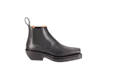 Pre-owned Bottega Veneta $1,500  Black Brown Gray Leather Block Chelsea Boot 5-12 38-45
