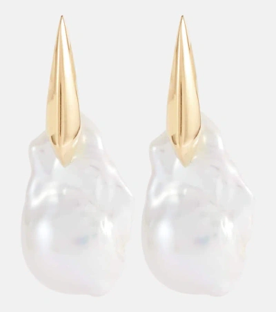 Bottega Veneta 18kt Gold Pearl Earrings