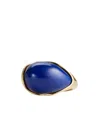 Bottega Veneta 18kt Gold-plated Lapis Ring In Blue