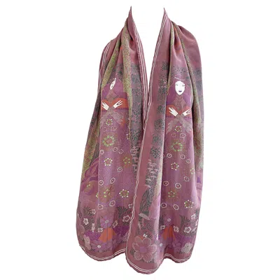 Pre-owned Bottega Veneta 1981 Klimt Inspired Vintage 1980s Boho 80s Silk Scarf Top In Brown