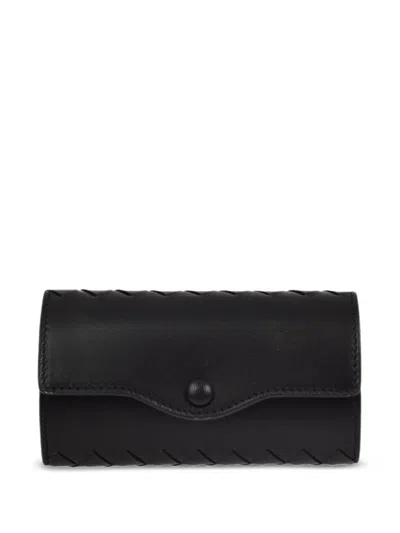 Pre-owned Bottega Veneta 1990-2000s Intrecciato Key Case In Black