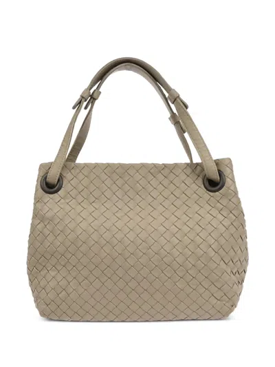 Pre-owned Bottega Veneta 1990-2000s Intrecciato Shoulder Bag In Neutral