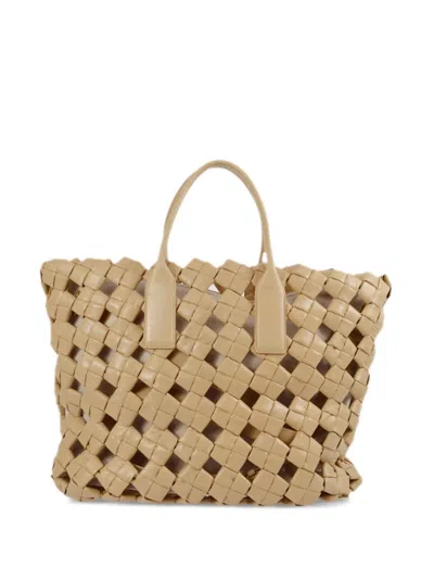 Pre-owned Bottega Veneta 1990-2000s Intrecciato Tote Bag In Neutrals