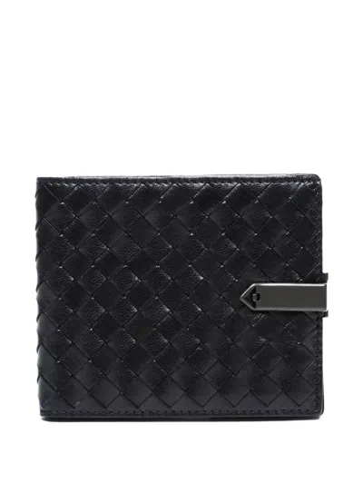 Pre-owned Bottega Veneta 1990-2012 Intrecciato Wallet In Black