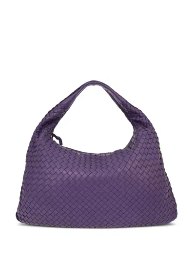 Pre-owned Bottega Veneta 1990s Signature Intrecciato Design Tote Bag In Purple