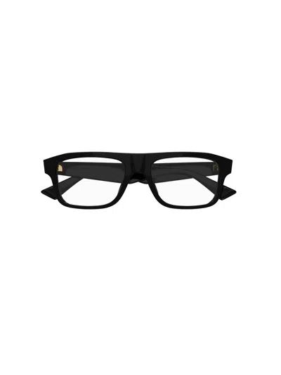 Bottega Veneta 1c0y4cl0a Glasses In 001 Black Black Transpare
