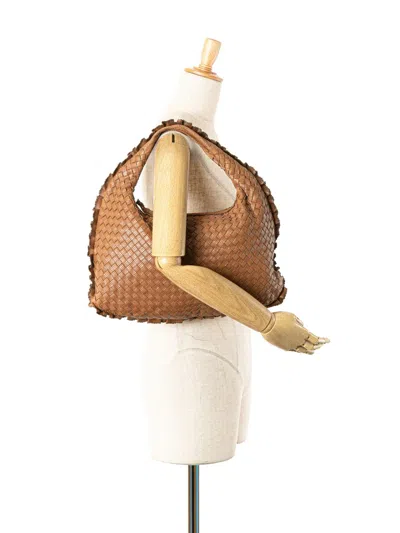 Pre-owned Bottega Veneta 2000-2007 Small Perforated Nappa Intrecciato Veneta Hobo Bag