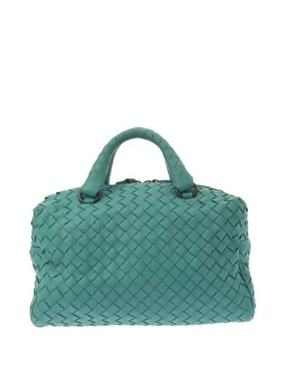 Pre-owned Bottega Veneta 2000-2017 Intrecciato Satchel In Blue
