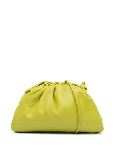 Pre-owned Bottega Veneta 2000-2018 Lambskin The Mini Pouch Crossbody Bag In Green