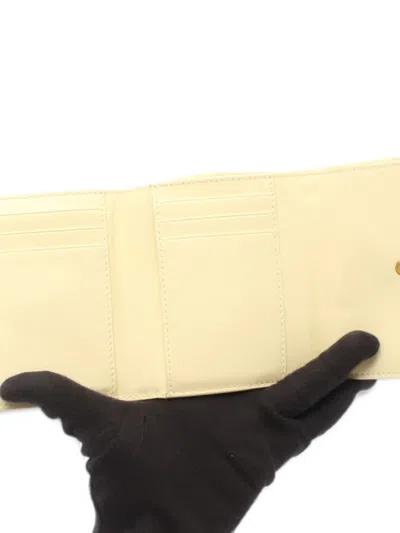 Pre-owned Bottega Veneta 2000 Cassette Maxi Intrecciato Trifold Wallet In Yellow