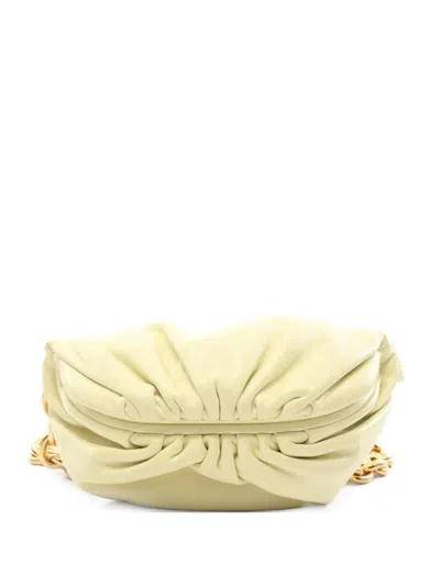 Pre-owned Bottega Veneta 2000 The Chain Pouch Cross Body Bag In Yellow