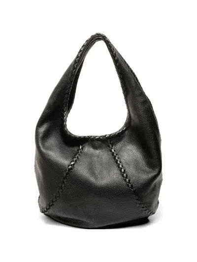 Pre-owned Bottega Veneta 2000-2010s Intrecciato Cervo Hobo Bag In Black