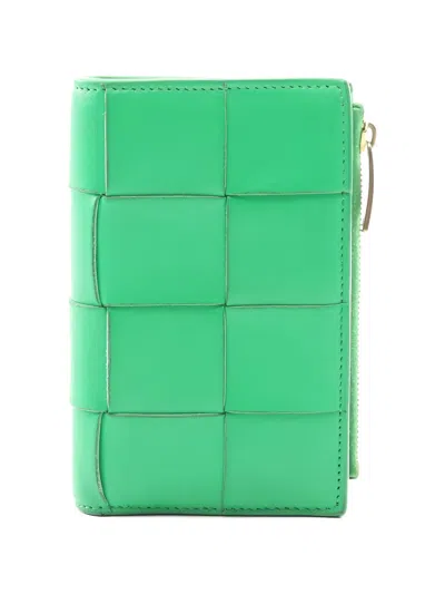 Pre-owned Bottega Veneta 2000s Bi-fold Wallet In Green