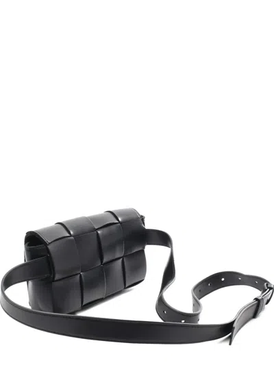 Pre-owned Bottega Veneta 2000s Cassette Belt Bag In Black