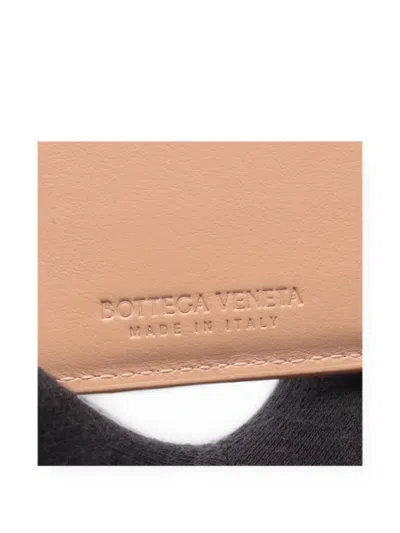 Pre-owned Bottega Veneta 2000s Intrecciato Bi-fold Leather Wallet In Neutrals