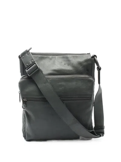 Pre-owned Bottega Veneta 2000s Intrecciato Messenger Bag In Gray