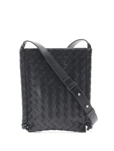 Pre-owned Bottega Veneta 2000s Intrecciato Shoulder Bag In Black
