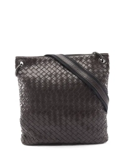 Pre-owned Bottega Veneta 2000s Intrecciato Shoulder Bag In Brown