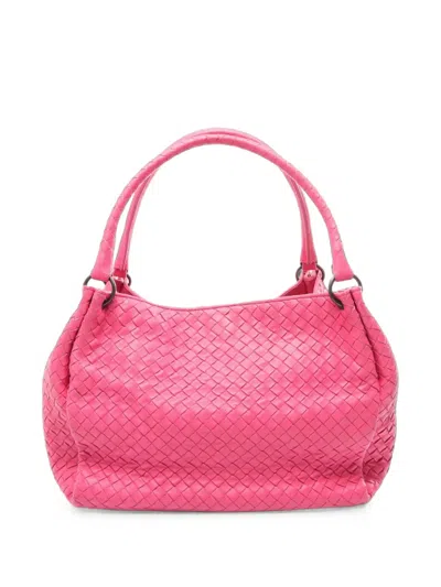 Pre-owned Bottega Veneta 2000s Intrecciato Tote Bag In Pink