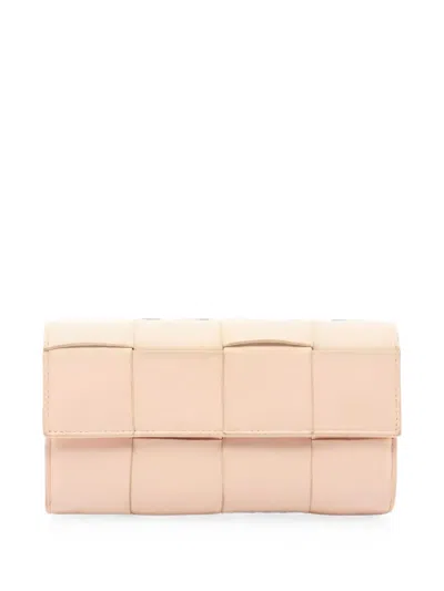 Pre-owned Bottega Veneta 2000s Intrecciato Wallet In Pink