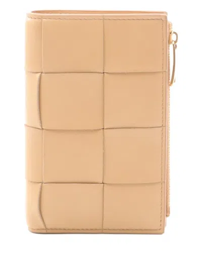 Pre-owned Bottega Veneta 2000s Small Cassette Wallet In Neutral