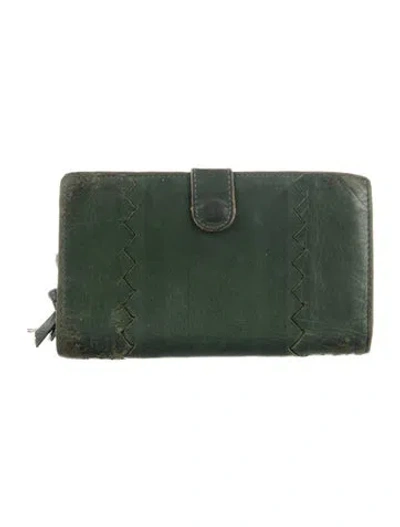 Pre-owned Bottega Veneta 2007 Leather Wallet In Green