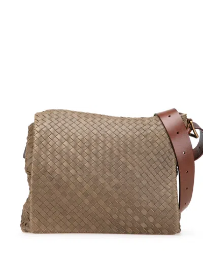 Pre-owned Bottega Veneta 2007 Nappa Intrecciato Messenger Bag Crossbody Bag