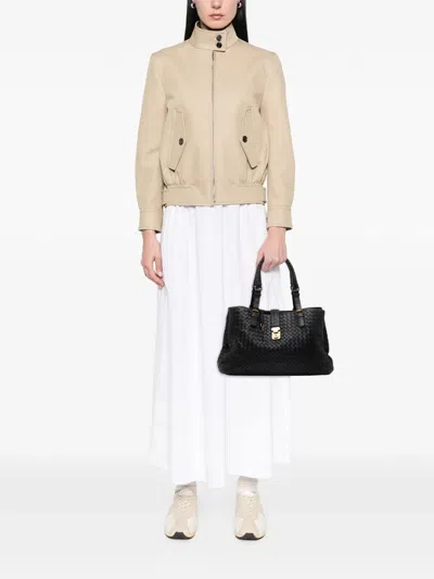 Pre-owned Bottega Veneta 2008 Medium Nappa Intrecciato Roma Tote Bag In Black