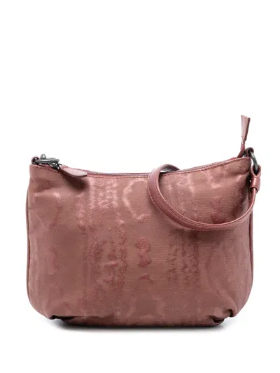 Pre-owned Bottega Veneta 2008 Metallic Leather Crossbody Bag In Red