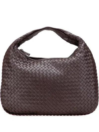 Pre-owned Bottega Veneta 2008 Small Nappa Intrecciato Veneta Hobo Bag In Brown
