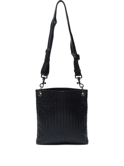 Pre-owned Bottega Veneta 2009 Intrecciato Shoulder Bag In 黑色