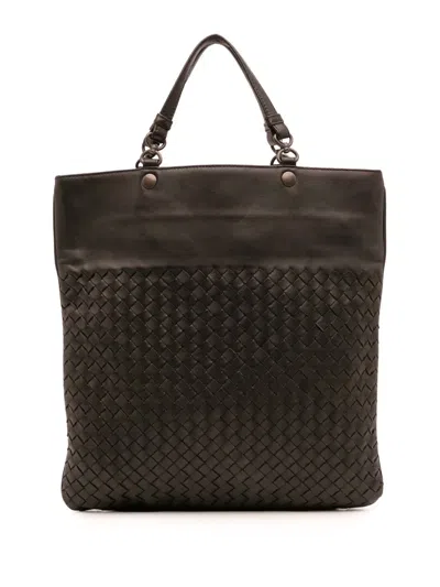Pre-owned Bottega Veneta 2009 Nappa Intrecciato Tote Bag In Brown