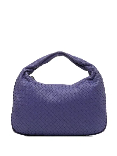 Pre-owned Bottega Veneta 2009 Small Nappa Intrecciato Veneta Hobo Bag In 紫色