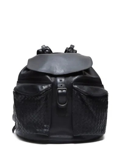 Pre-owned Bottega Veneta 2010-2025 Intrecciato Backpack In ブラック