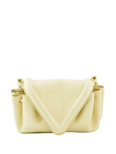 Pre-owned Bottega Veneta 2010-2025 Large Leather Beak Crossbody Bag In Yellow