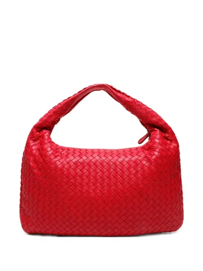 Pre-owned Bottega Veneta 2010 Intrecciato Leather Bag In Red